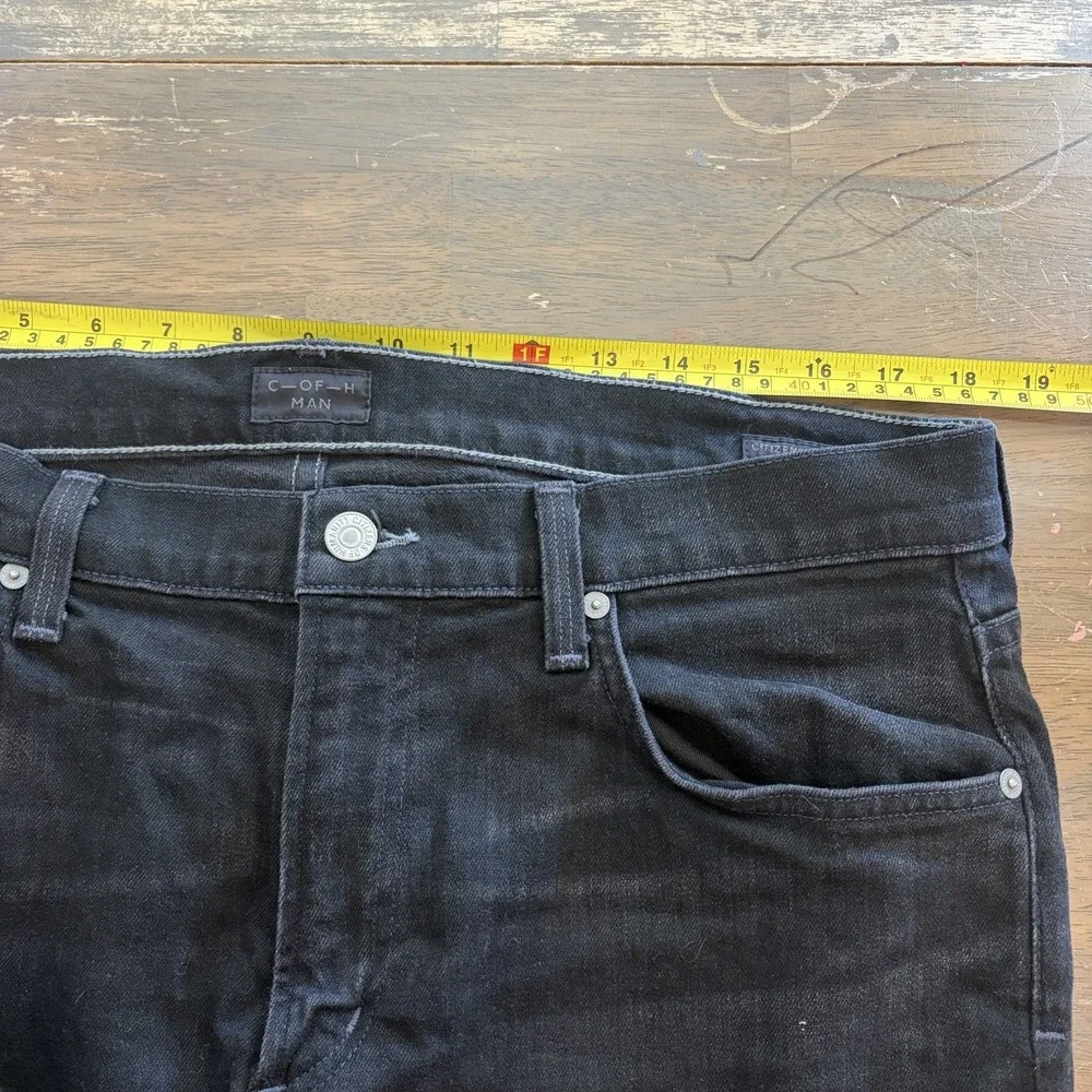 Citizens of Humanity Gage Slim Straight Jeans Black Mens 36 36x33
